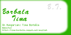 borbala tima business card