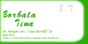 borbala tima business card